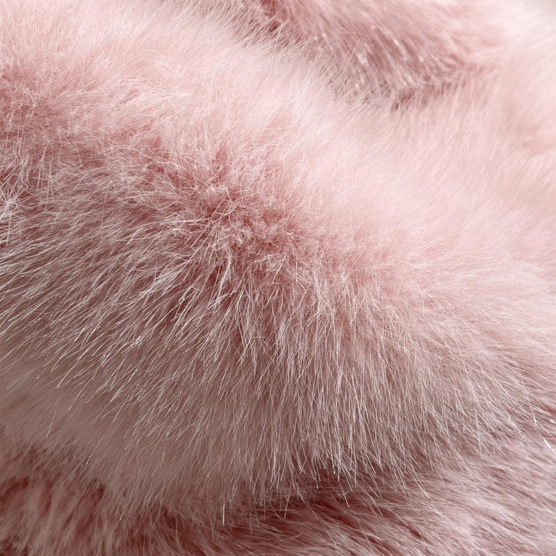 Dikoaina Luxury Faux Fur Bucket Hat for Women Girl – Oversized Brim, Super Soft & Fluffy Winter Hat, Cozy Fur-Like Beanie - Image 3